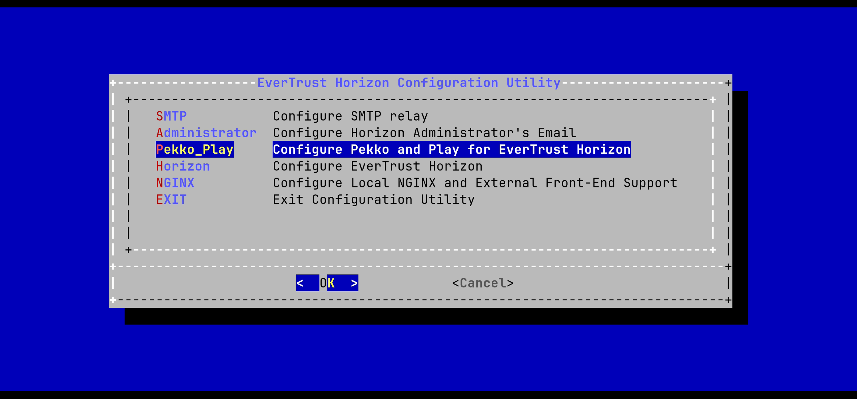 Horizon Config Menu