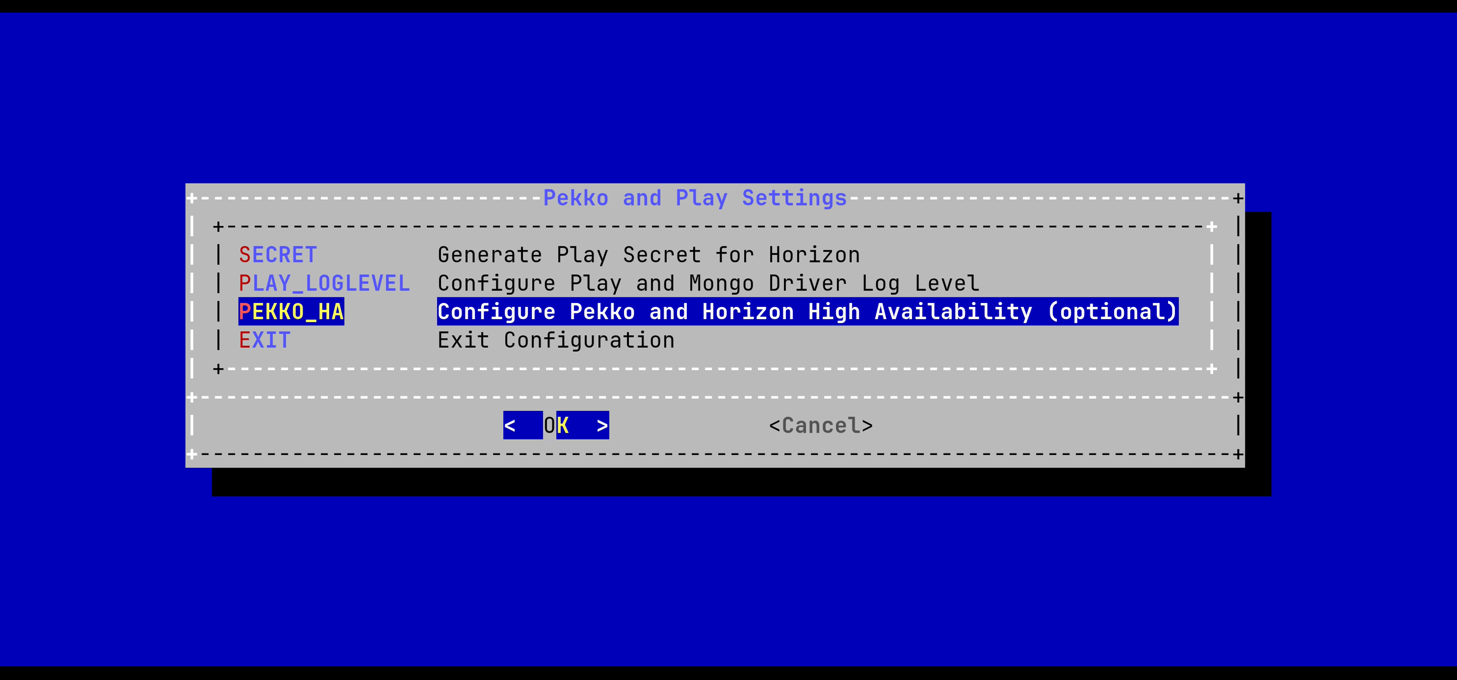 Horizon Config Menu