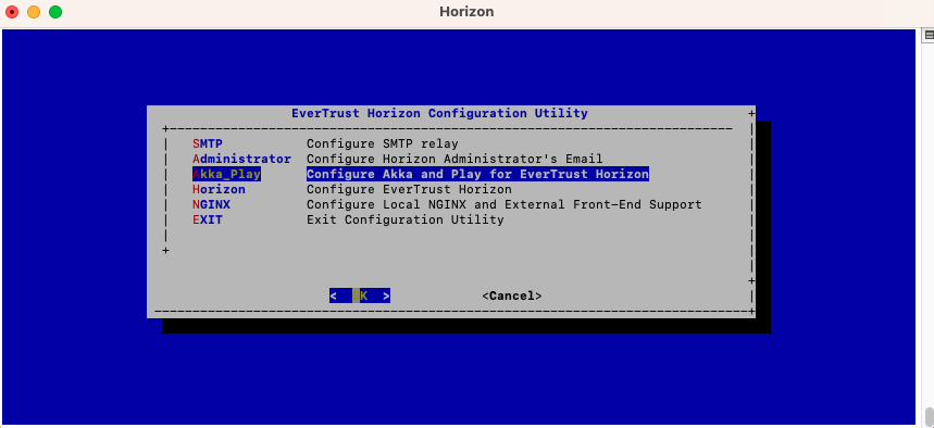 Horizon Config Menu