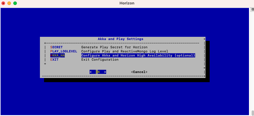 Horizon Config Menu