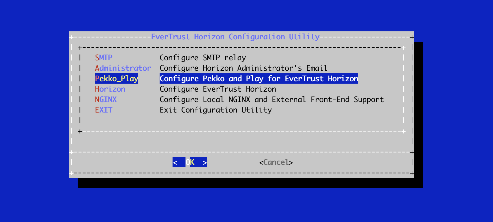 Horizon Config Menu