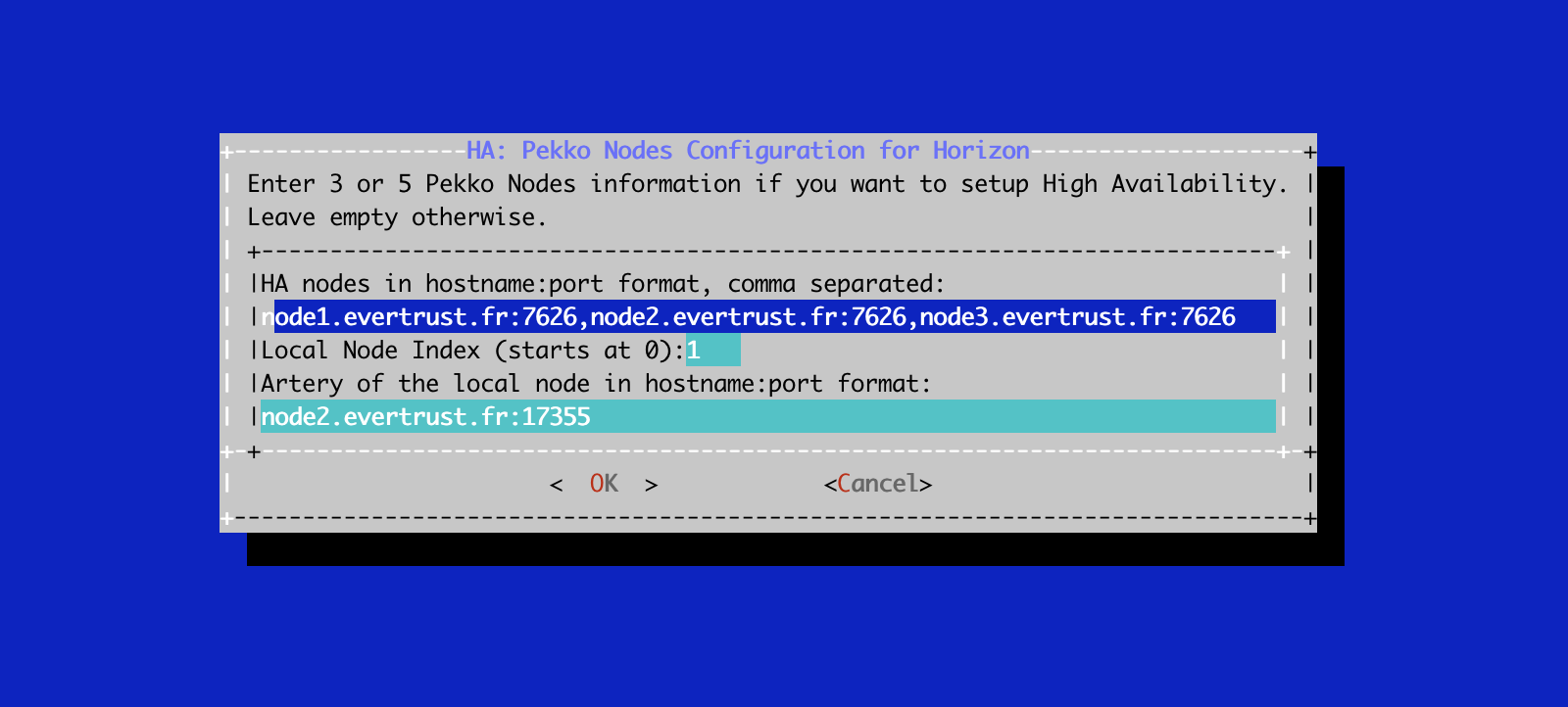 Horizon Config Menu