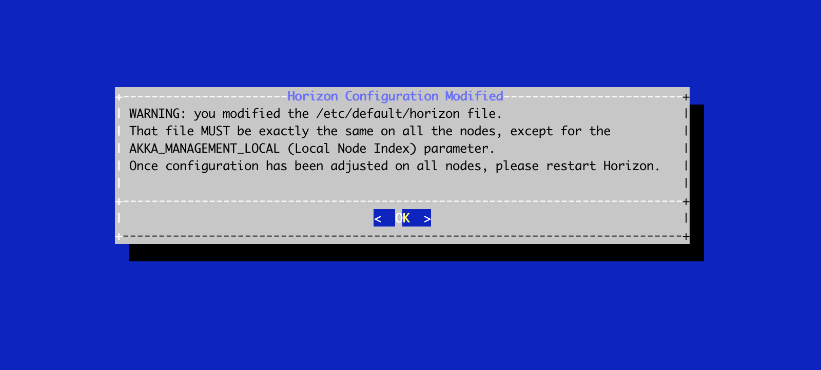 Horizon Config Menu
