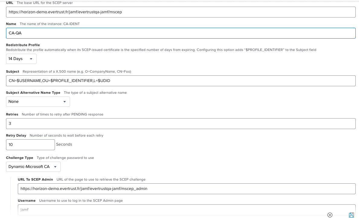 Jamf iOS SCEP Profile