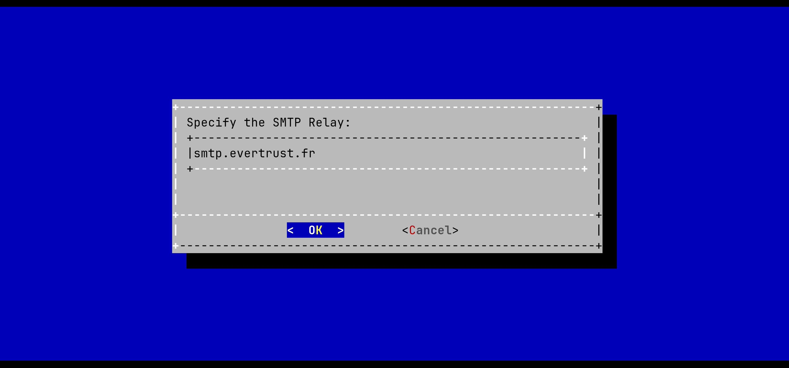 Set SMTP relay