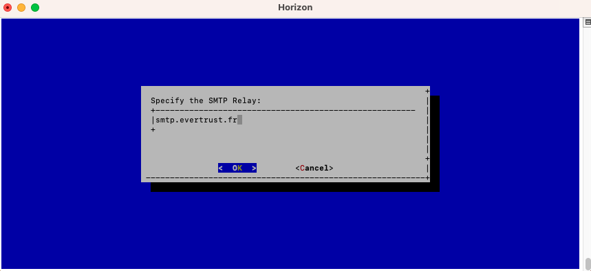 Set SMTP relay