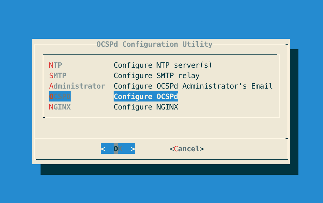 Main Config Menu