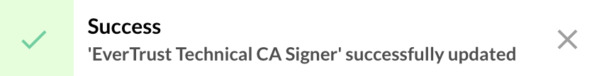 Signer successfully updated