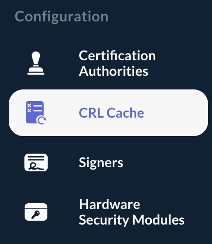 Cache Menu