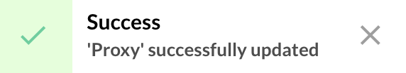 Proxy successfully updated
