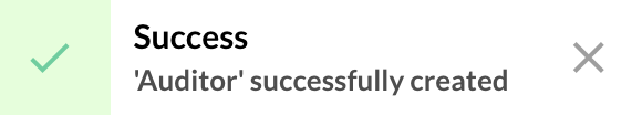Role successfully created