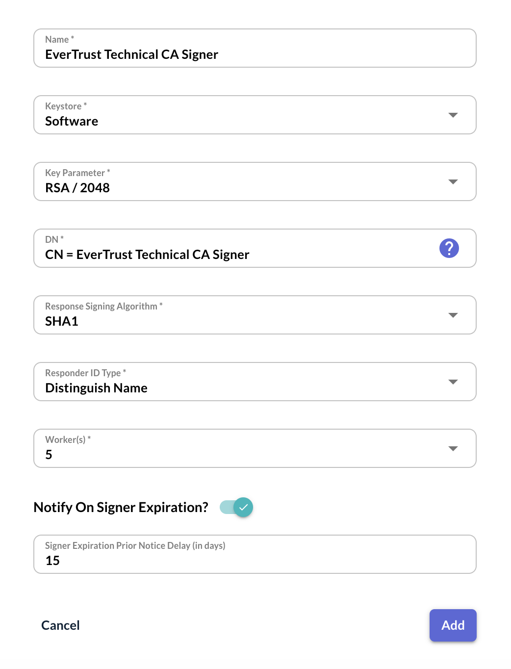Add Signer Form