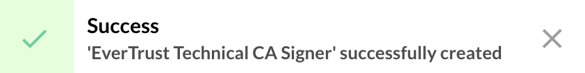 Signer successfully created