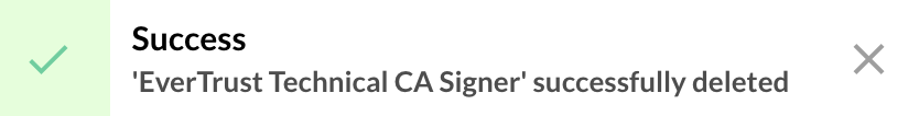 Signer successfully deleted