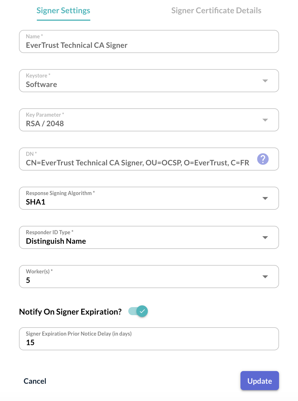 Edit Signer Form