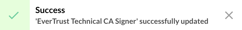 Signer successfully updated