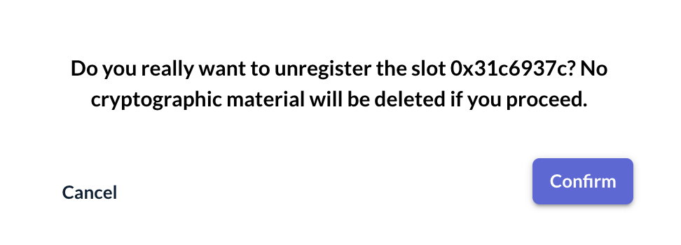 Slot Unregister
