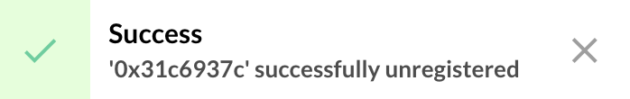 Slot successfully unregistered