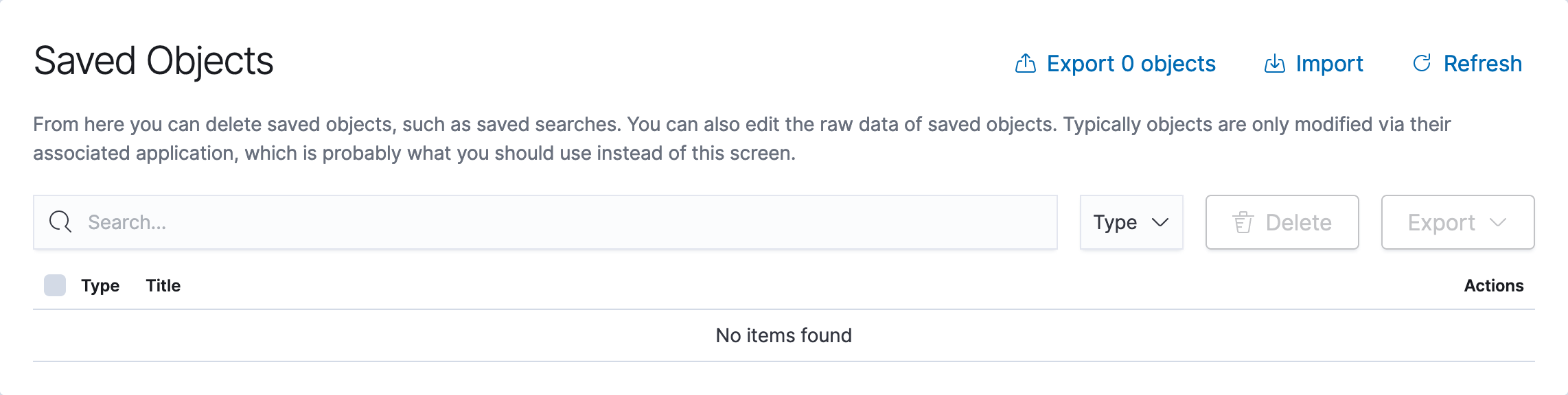 Kibana Interface
