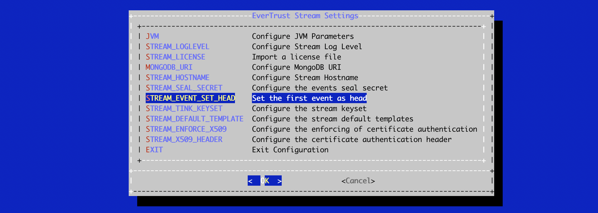 NGINX Config Menu