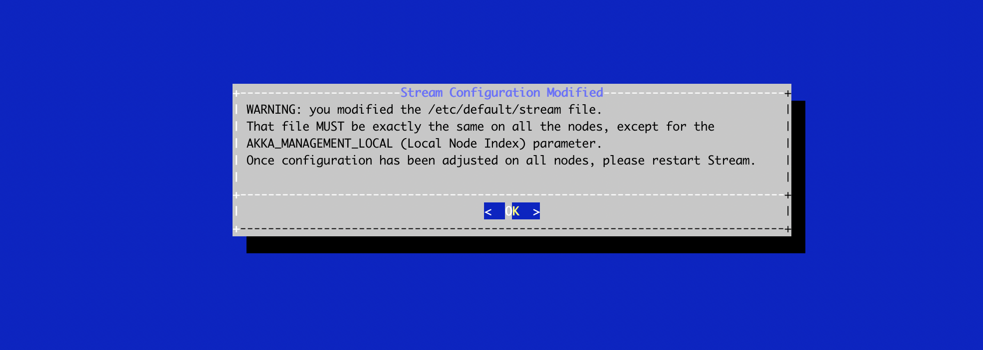 Stream Config Menu