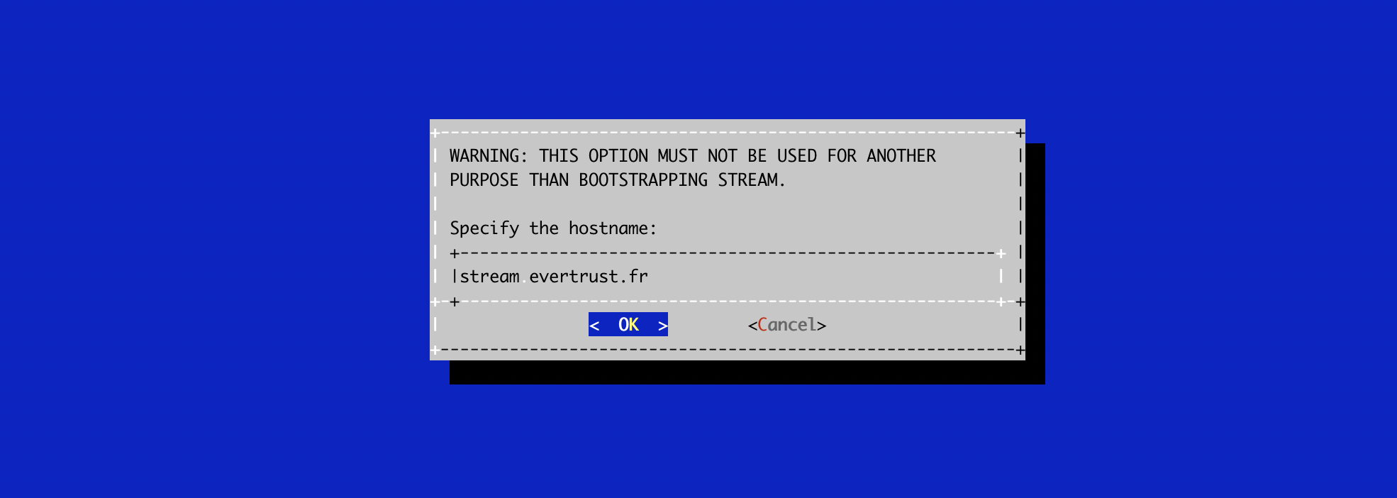 Bootstrap certificate menu