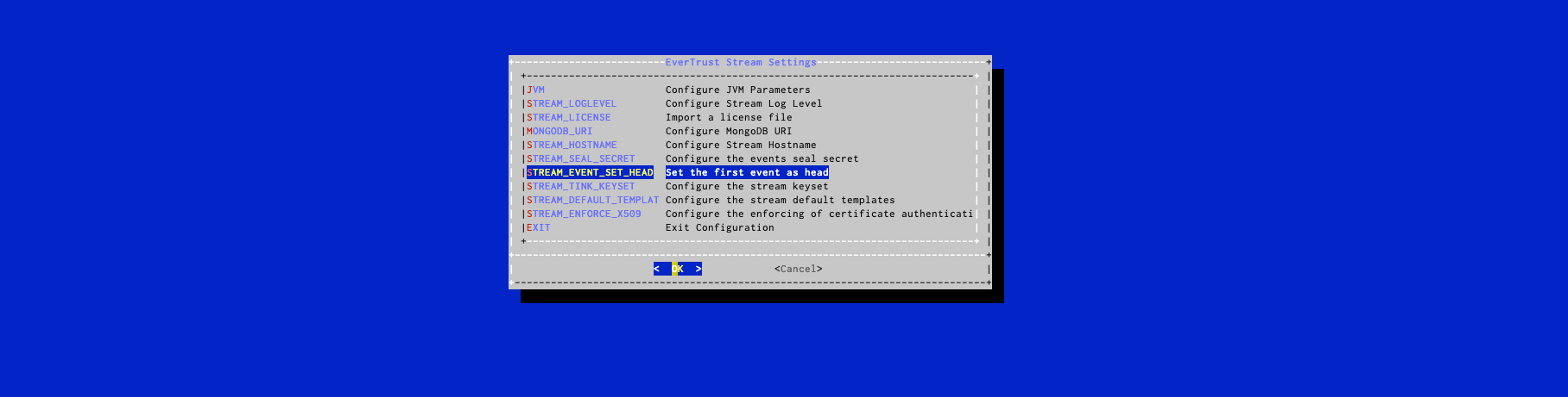 NGINX Config Menu