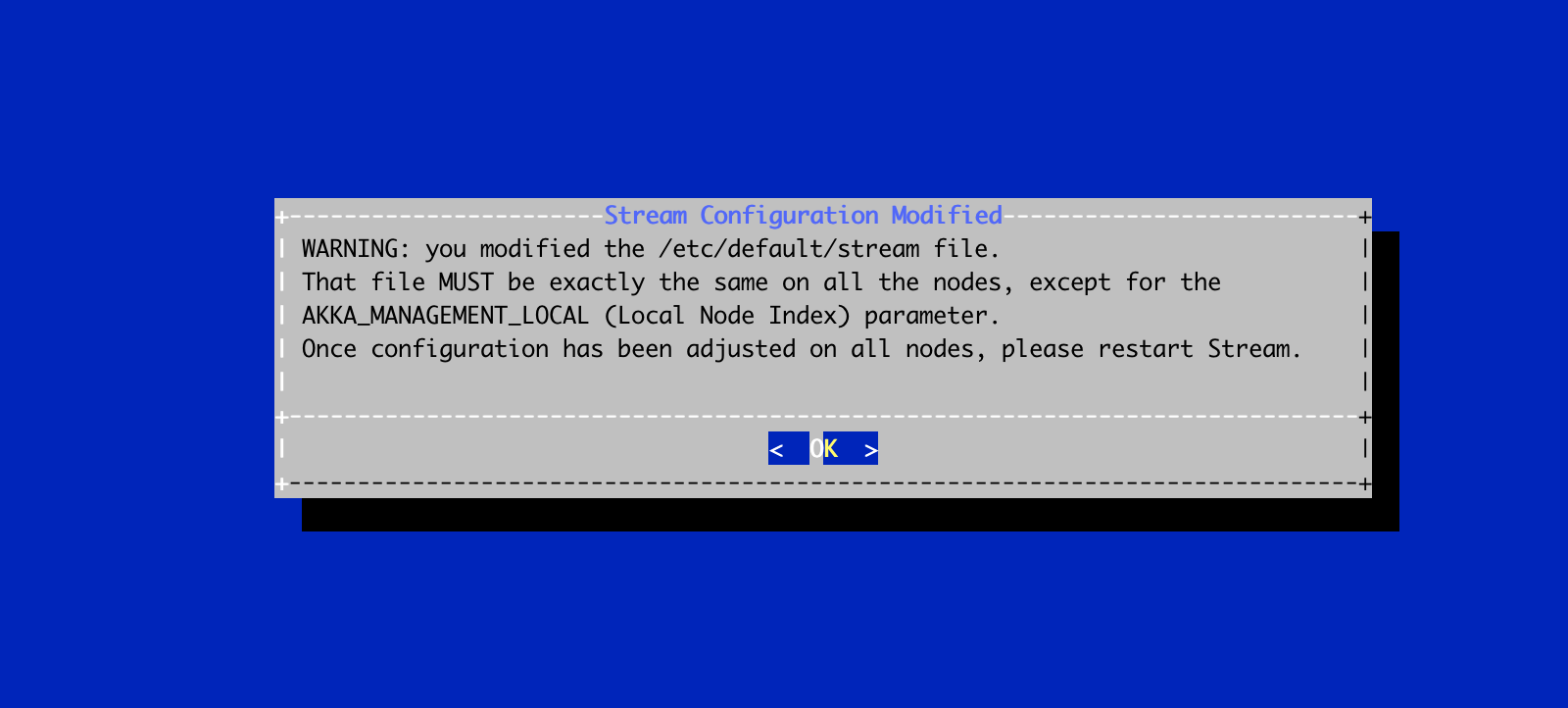 Stream Config Menu